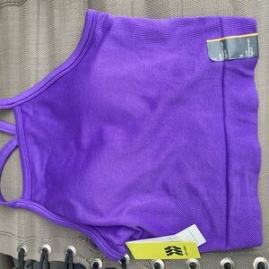 Purple tank top crop top